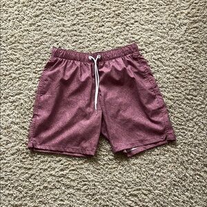 Burgundy Drawstring Shorts